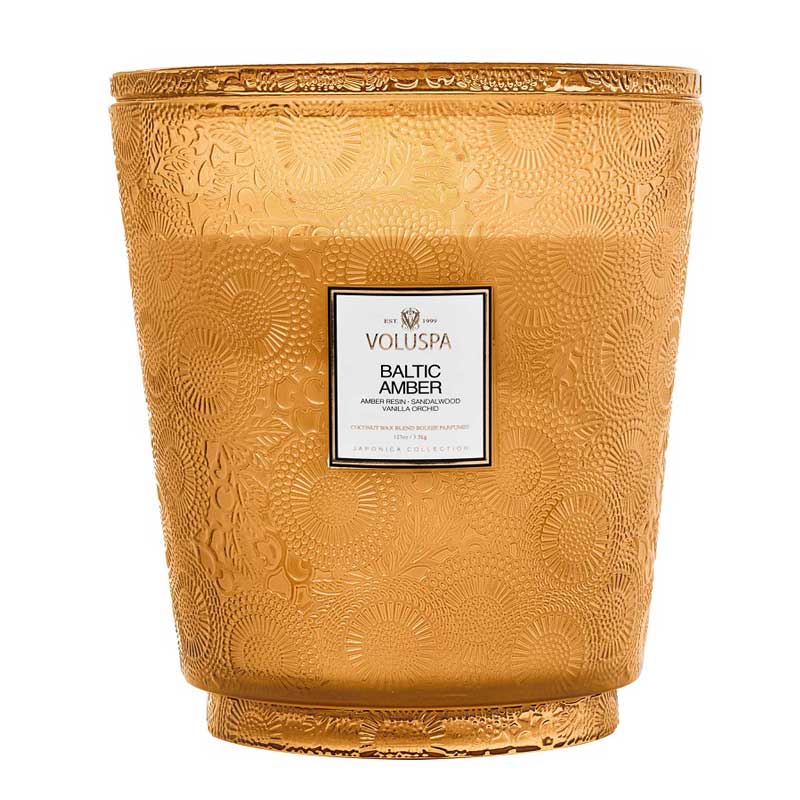 Nến Thơm Cao Cấp Baltic Amber 5 Wick Hearth Candle