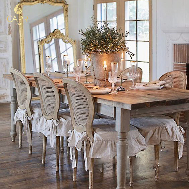 bàn ăn tân cổ điên tại capri home