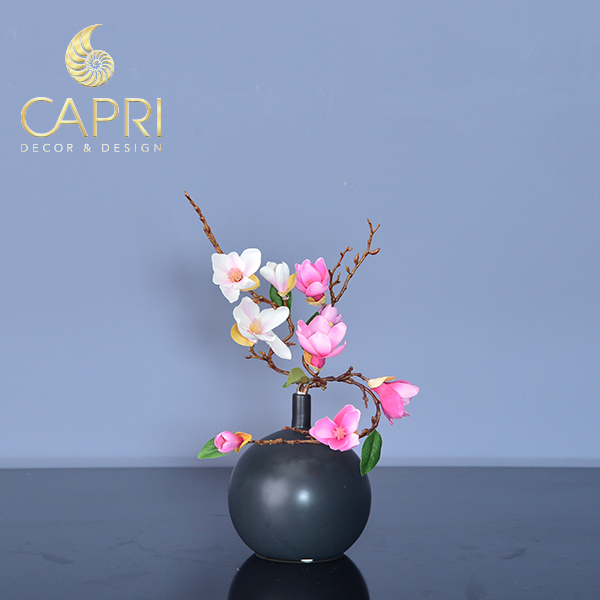 Lọ hoa gốm đen cao cấp