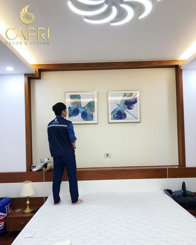 Tranh in bản quyền của Capri Home tại biệt thự khách hàng