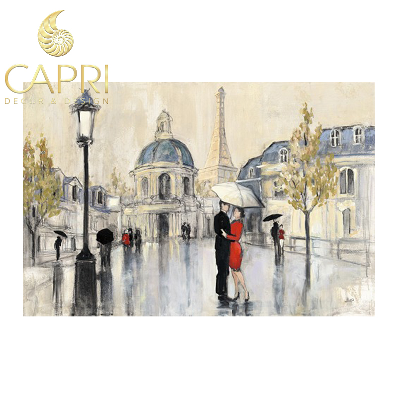 Tranh in bản quyền Capri Home: Spring Rain Paris Eiffel (Mưa xuân Paris)